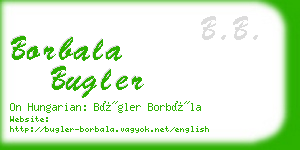 borbala bugler business card